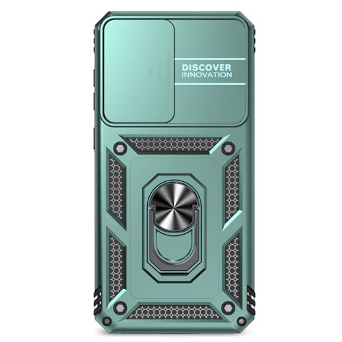 for Samsung Galaxy A36 5G Case with Slide Camera Cover HD Screen Protector [Military Grade 16ft. Drop Tested] Magnetic Ring Holder Kickstand Protective Phone Case for Galaxy A36 5G 2025, Dark Green - color: Dark Green w/ Slide Camera 2nd gen. Military Gra