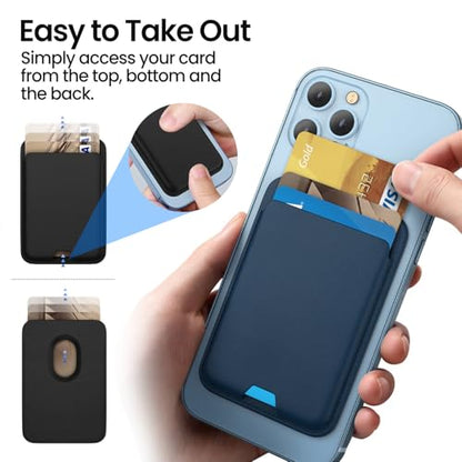 iLodn Magnetic Wallet Compatible with MagSafe for iPhone 17 16 15 14 13 12 Pro Max Air Plus Model, Mag 3 Safe Card Holder Stick on Accessories for Cell Phone & Case, Aureate - color: Aureate