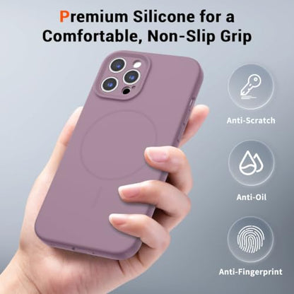 SUPFINE Silicone & Magnetic for iPhone 12 Pro Max Case - color: Blackcurrant, size: iPhone 12 Pro Max
