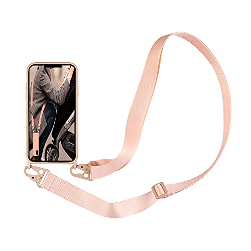Compatible with iPhone 6/7/8/SE2/SE3,Crossbody Phone Case with Lanyard Cute Soft Silicone Case with Adjustable Shoulder Strap Shockproof Protector Compatible with Women Girls Pink - color: Pink, size: iPhone 6/7/8/SE2/SE3