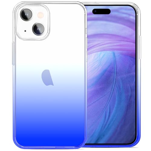 JJGoo Compatible with iPhone 15 Case Clear, Soft Clear TPU Phone Cases, Shockproof Transparent Bumper Cover Slim Thin Phone Case, Gradient Blue - color: Gradient Blue