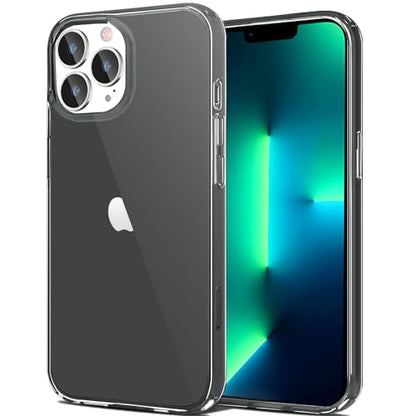JJGoo Compatible with iPhone 13 Pro Max Case Clear, Transparent Soft Shockproof Protective Slim Thin Bumper Cover Phone Case, Black - color: Clear Black