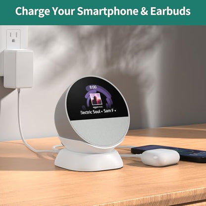 HomeMount Stand for Spot, iPhone & Earbuds with USB Ports, White - color: White