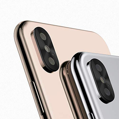 For iPhone XS/XS Max Camera Lens Protector - [2 Pack] Premium Aluminum Alloy Back Rear Camera Lens Screen Cover Case Shield - Black - color: Black-iPhone XS/XS Max