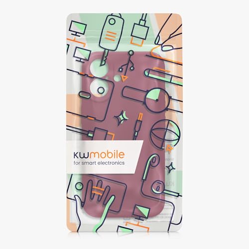 kwmobile Case Compatible with Apple iPhone 16 Case - Slim TPU Silicone Phone Cover - Soft Touch Finish - Rhubarb Red - color: Rhubarb Red, size: iPhone 16