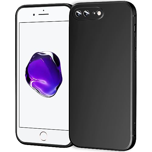 TENOC Phone Case Compatible with iPhone 7 Plus & iPhone 8 Plus, Black Case Anti-Fingerprint Protective Bumper Matte Cover for 5.5 Inch - color: Black, size: iPhone 7/8 Plus