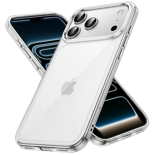 JETech Case for iPhone 17 Pro, Anti-Yellowing, Clear | Shockproof Protection, Scratch Resistant Hard PC Back, Durable Transparent TPU Bumper - color: Clear, size: iPhone 17 Pro