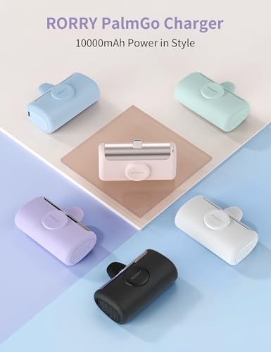 RORRY PalmGo Portable Charger Power Bank 10000mAh 3-in-1 Mini Battery Pack - color: Green