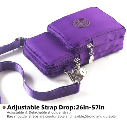 JANKS Small Crossbody Bags for Women Mini Cell Phone Purses Handbag Shoulder Bag - color: 010 Purple