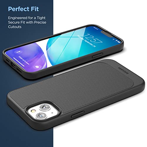Encased Thin Armor Designed for iPhone 14 Belt Clip Case, Slim Fit Phone Case with Holster (Matte Black) - size: iPhone 14