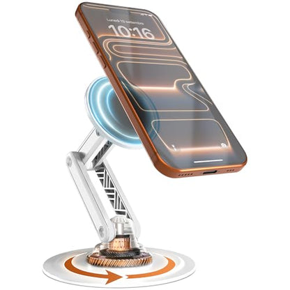 COOPER Mag360 Magnetic Phone Stand for Desk, MagSafe Stand for iPhone 17 - color: Cream White