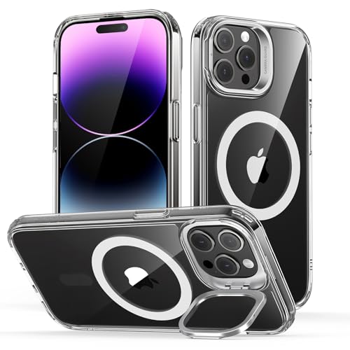 ESR for iPhone 14 Pro Max Case, Compatible with MagSafe, Built-in Stash Stand Clear Phone Case for iPhone 14 Pro Max, Military-Grade Protection, Magnetic Phone Case, Classic Series,Clear - color: Clear, size: iPhone 14 Pro Max 6.7inch
