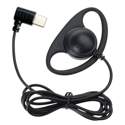 USB-C & 3.5mm Mono Earphone, Single-Side Ear Hook Wired Headset for Mobile Phones, Laptops and Notebooks (3.5 Straight Head)