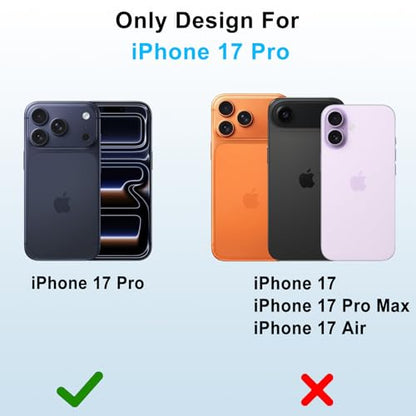 Belt Clip Holster Compatible with iPhone 17 Pro Defender Case with 360° Rotating Stand - Heavy Duty Protection Anti-Drop Shockproof, Black - size: iPhone 17 Pro