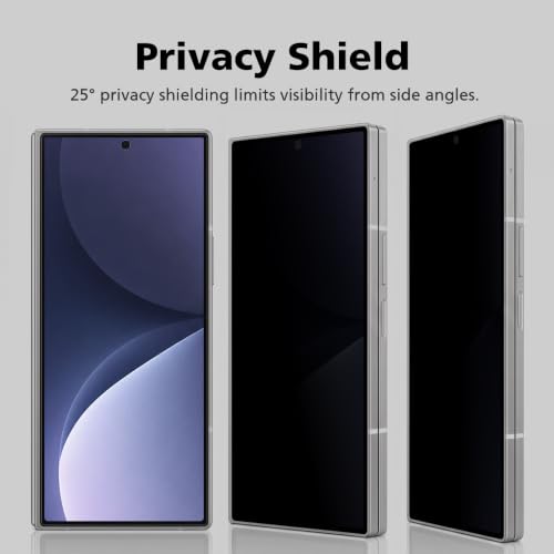 2-Pack Front Privacy Screen Protector for Samsung Galaxy Z Fold 8 Ultra, Anti-Glare TPU+EPU Self-Healing Film, Easy Install with Alignment Jig, Anti-Fingerprint, Bubble Resistant (Galaxy Z Fold 7) - size: Galaxy Z Fold 7