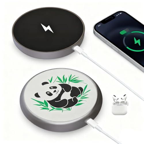 2 Pack Wireless Charging Pad,Magnetic Wireless Charger for iPhone Earbuds