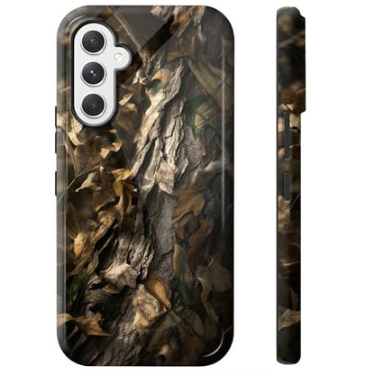 Camouflage Leaf Phone Case for Samsung Galaxy S25, Dual Layer Shockproof Rugged Cover with Soft TPU + Hard PC, Anti-Scratch Slim Fit Wireless Charging Compatible - color: Camouflage Leaf, size: 6.2" Galaxy S25