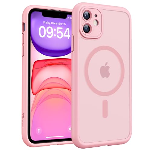 TOCOL for iPhone 11 Phone Case, Compatible with Magsafe Charger, Full Camera Protection, Drop Protection, Translucent Matte for iPhone 11 Case 6.1 inch (Midnight Purple) - color: Light Pink, size: Iphone 11