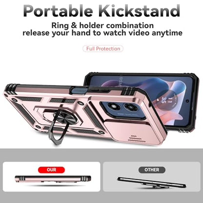SunStory for Motorola Moto G Play 4G 2024 Case with Kickstand,Rose Gold - color: Rose Gold