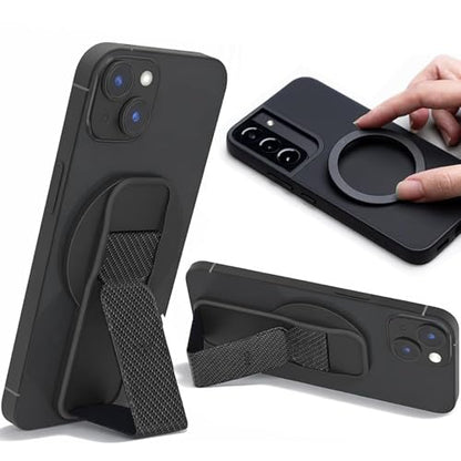 CLCKR for MagSafe Phone Grip Stand, Magnetic Phone Holder with Kickstand - color: Fibre Carbon
