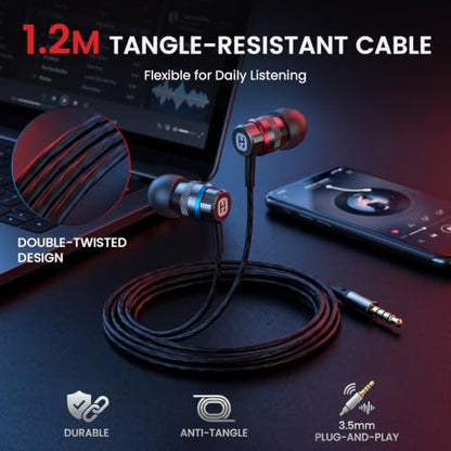 HIFI WALKER A2 Wired Earbuds, 3.5mm Hi-Fi in-Ear Headphones, Aluminum Shell - size: 3.5mm No Mic