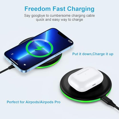 Wireless Charger for Samsung,15W Fast Wireless Charging Pad with QC Adapter