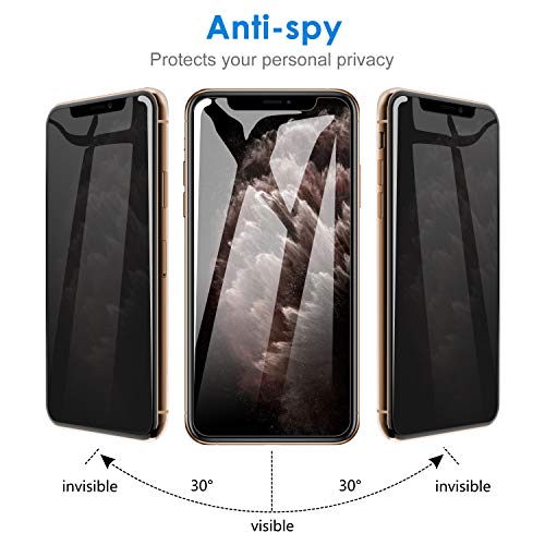 JETech Privacy Screen Protector for iPhone 11 Pro/Xs/X, 2-Pack - size: iPhone 11 Pro/XS/X