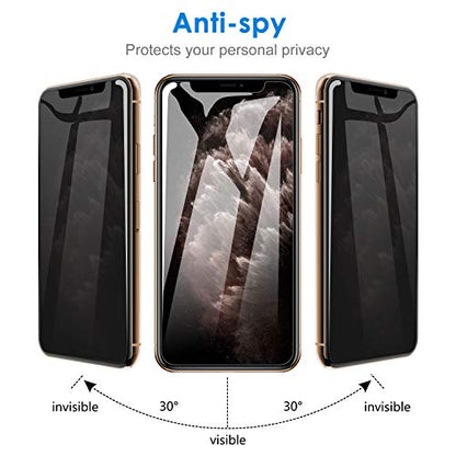 JETech Privacy Screen Protector for iPhone 11 Pro/Xs/X, 2-Pack - size: iPhone 11 Pro/XS/X