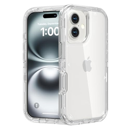Follaroma for iPhone 16 Case, Heavy Duty Shockproof Protection Phone Cases, Anti-Drop, Dual Layer Transparent Protective Cover Compatible with iPhone 16, 6.1 inch,Crystal Clear - color: Clear, size: iPhone 16 6.1‘’