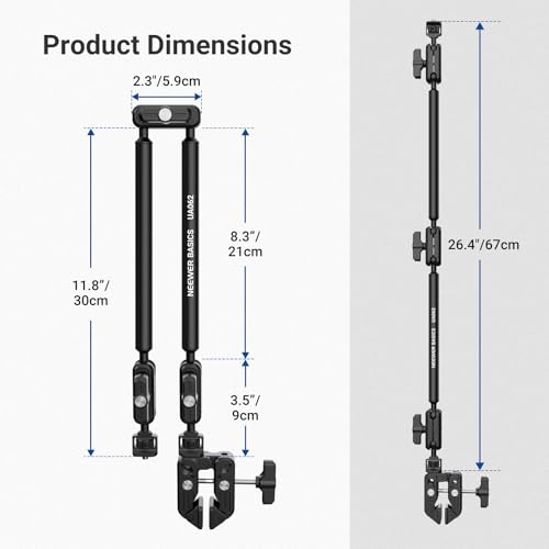 NEEWER Basics Magic Arm with Desk Clamp for Phone Webcam Camera Mic, UA062