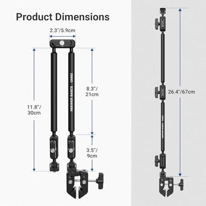 NEEWER Basics Magic Arm with Desk Clamp for Phone Webcam Camera Mic, UA062