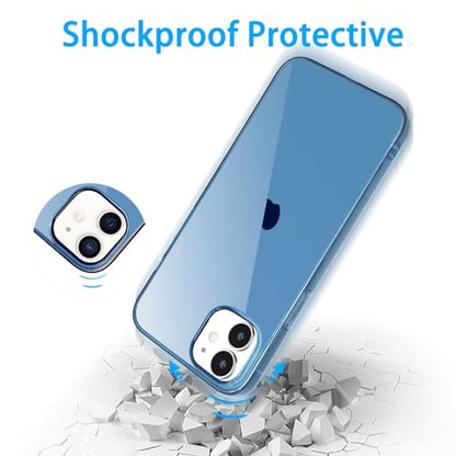 JJGoo Compatible with iPhone 12 mini Case, Soft Transparent Shockproof Protective Slim Thin Bumper Phone Cover, Navy Blue - color: Navy Blue