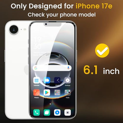 Romkasi 3 Pack Privacy Screen Protector for iPhone 17e 6.3 Inch with 3 Pack Camera Lens Protector, Anti Spy Tempered Glass Film, Anti-Scratch, Touch Sensitive, Case Friendly - color: iPhone 17e