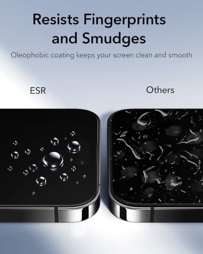 ESR 3 Pack for iPhone 14 Pro Max Screen Protector, Classic | Easy One-Pull Installation, 2X Impact Absorption, 9H Tempered Glass, Full-Coverage Protection, UltraFit Tray, Bubble-Free - size: iPhone 14 Pro Max 6.7 inch