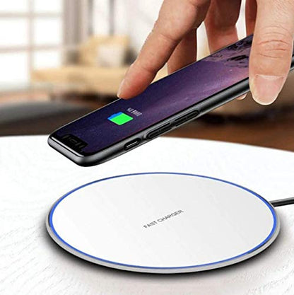 15W Wireless Charger Fast Charging Pad Slim for V60, V50S, V50 ThinQ 5G - Quick Charge White Compatible with LG V60, V50S, V50 ThinQ 5G