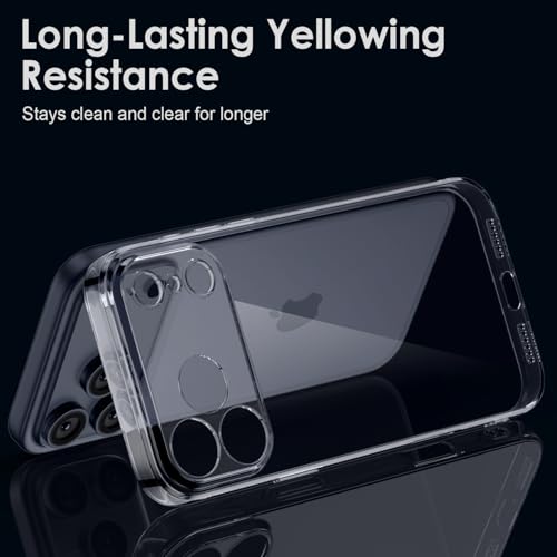 Shamo's Clear TPU Case for iPhone 17 Pro Max – with Camera Protection, Ultra Slim, Shockproof, Anti-Yellowing, Scratch-Resistant, Wireless Charging Compatible, Enhanced Grip (for iPhone 17 Pro Max) - size: For iPhone 17 Pro Max