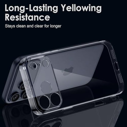 Shamo's Clear TPU Case for iPhone 17 Pro Max – with Camera Protection, Ultra Slim, Shockproof, Anti-Yellowing, Scratch-Resistant, Wireless Charging Compatible, Enhanced Grip (for iPhone 17 Pro Max) - size: For iPhone 17 Pro Max