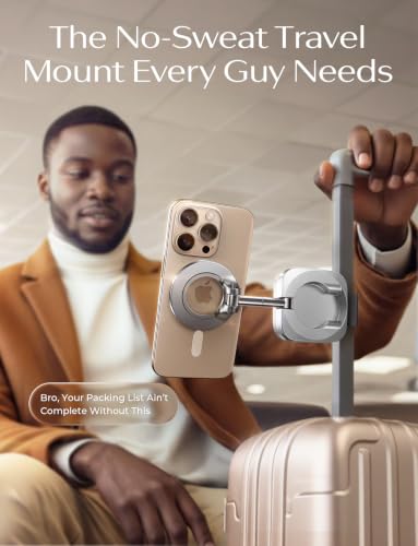 LISEN Airplane Travel Essentials Flying Airplane Phone Holder Magsafe - color: Silver