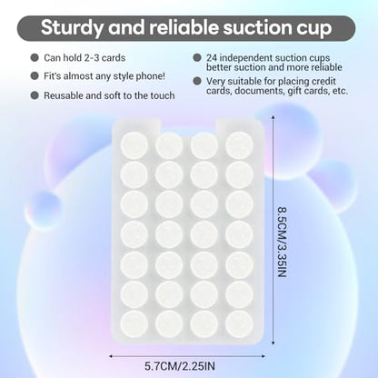 Classic - 2PCS Silicone Suction Phone Case Adhesive Mount(Clear) - color: clear
