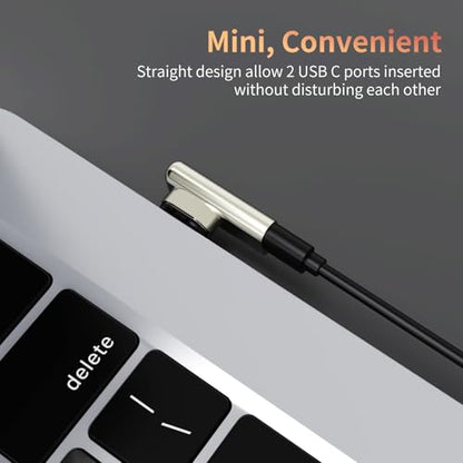 240W 90° Magnetic USB-C Adapter, 40Gbps, 4K, Right-Angle - size: 2 Pack (4 Tips)