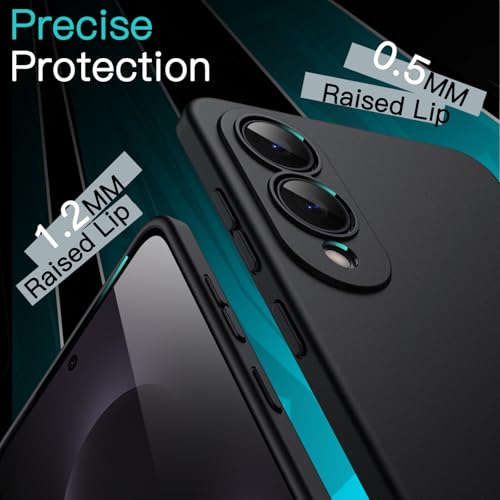 JETech Slim Case for Samsung Galaxy S25 Edge, Black | Camera Lens Protection, Soft TPU Design, Matte Finish, Shockproof Protection - color: Black, size: Galaxy S25 Edge