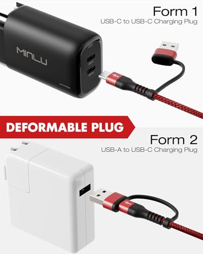 100W Fast USB C Charger Cable Right Angle, USB A/C to USB C Cable, 2Pcs 6Ft - color: Red, size: 6ft