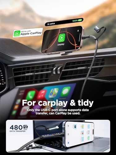 4 in 1 Charging Cable 6.6FT, 60W USB C to Lightning Cable, USB A/C to C/Lightning Multi Charging Cable Fast Charging for iPhone 17Air 16 15 14 13 12 Pro Max/MacBook Pro/iPad/Samsung S25 S24/ Switch 2 - color: Grey