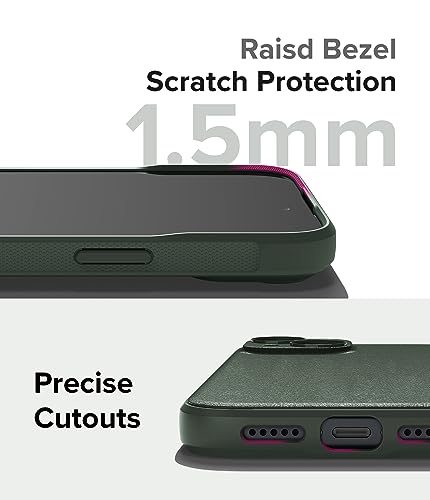 Ringke Onyx for iPhone 15 Plus Case, [Feels Good in The Hand] Oil & Dirt Resistant, Individual Lens Covers for Cameras, Non-Slip Enhanced Grip Lightweight Cover - Dark Green | Anti-Fingerprint Texture, Slim & Lightweight, Full-Coverage Camera Protection,