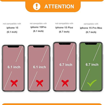 Bocasal Detachable Wallet Case Card Holder for iPhone 15 Pro Max Rose Gold | RFID Blocking Kickstand Card Slots Holder PU Leather Magnetic Shockproof Wrist Strap Removable Flip Protective Cover 6.7 inch - color: Rose Gold