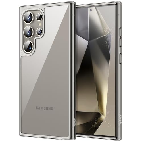 JETech Case for Samsung Galaxy S24 Ultra 5G, Non-Yellowing Shockproof Bumper Protective Phone Cover, Anti-Scratch Hard PC Back (Titanium Grey) - color: Titanium Grey, size: Galaxy S24 Ultra