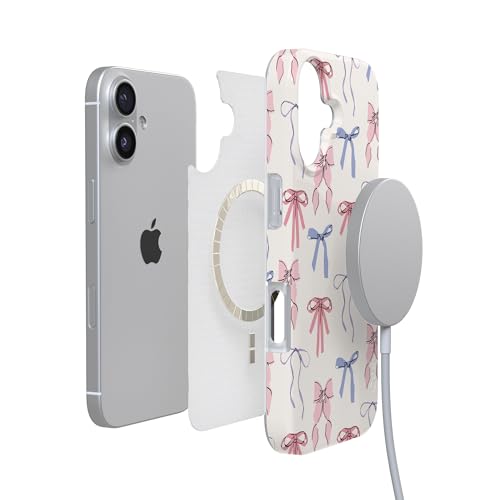 Casely iPhone 17 Case | Coquette Girlie | Pastel Bows | Compatible with MagSafe | Classic Ultra Slim Design - color: Coquette Girlie | Pastel Bows