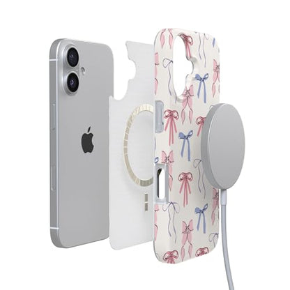 Casely iPhone 17 Case | Coquette Girlie | Pastel Bows | Compatible with MagSafe | Classic Ultra Slim Design - color: Coquette Girlie | Pastel Bows