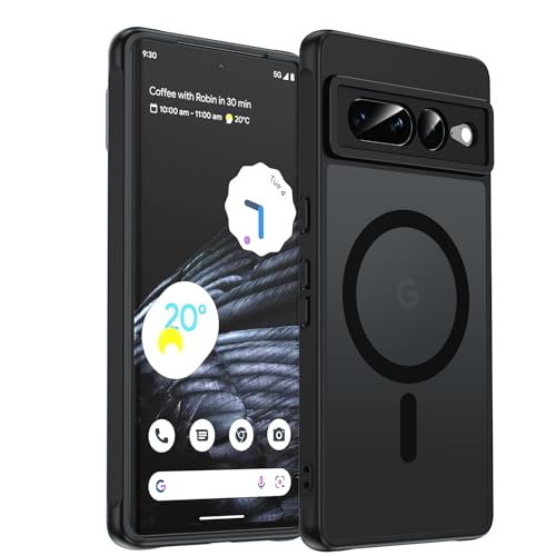 LeYi for Pixel-7-Pro Case [MagSafe Fit] Slim Matte Translucent, Black | Google Pixel 7 Pro Case Magnetic Military-Grde Protection Funda para Googlr 7Pro 257GB Smartphone Android Mobile Unlocked - color: Black, size: Pixel 7 Pro (6.7 Inch)