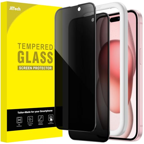 JETech Privacy Screen Protector for iPhone 15, 2-Pack - size: iPhone 15